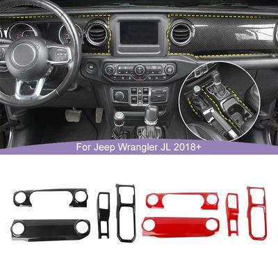 Orta Konsol Dekorasyonu Vites Kolu 4 Tekerlekten Çekiş Paneli Kapağı Sticker Jeep Wrangler JL İçin JT Gladiator 2018 Yukarı Araba İç Aksesuarları