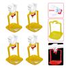 25mm Automatic Nipple Poultry Drinking Hanging Cup Kit  Spring-loaded Steel Ball Valve Water Spout Stick Basket Type Cup 4 Sets