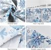 Christmas Snowflake Shower Curtain Winter Shower Curtain For Bathroom Blue Ice Crystal Snowflake Bathroom Decor Winter Holiday