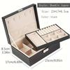 Vintage-Style Double-Layer Faux Leather Jewelry Organizer Box with Lock - Spacious Storage for Earrings, Jewelry Boxes