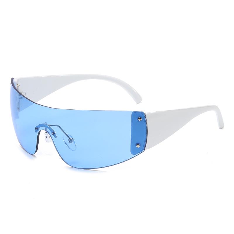 Y2K Women's One-Piece Fashion Sunglasses - Large Frame, European & American Style