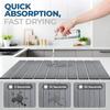 Dish Drying Mats Foldable Bath Mat Kitchen Counter Drying Mat Easy To Clean and Store for Dishes Bottles Cups Kitchen Utensils