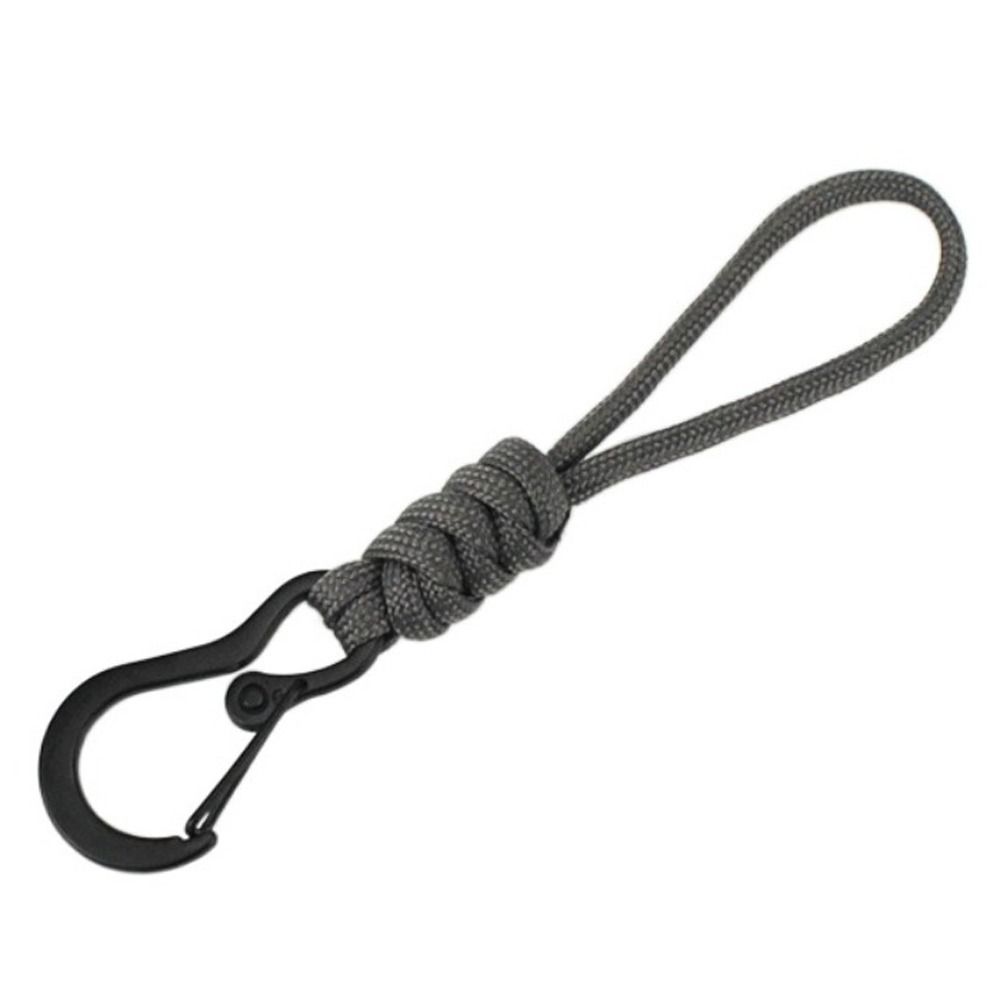Anti-lost Paracord Lanyard High Strength Parachute Cord Carabiner Braided Woven Keychain Climbing