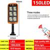 150LED/150COB Solární pouliční osvětlení Venkovní lampa s dálkovým ovládáním se 3 světelnými režimy Vodotěsné osvětlení pro zahradu s pohybovým senzorem