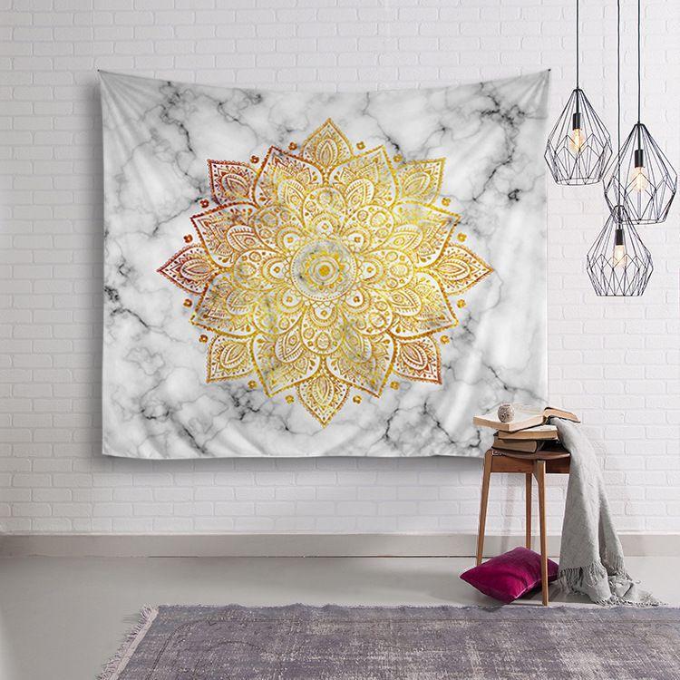 Large Golden Ombre Mandala Wall Tapestry Traditional Indian Hippie Room Decoration Oriental Artist Indian Bedroom Hanging