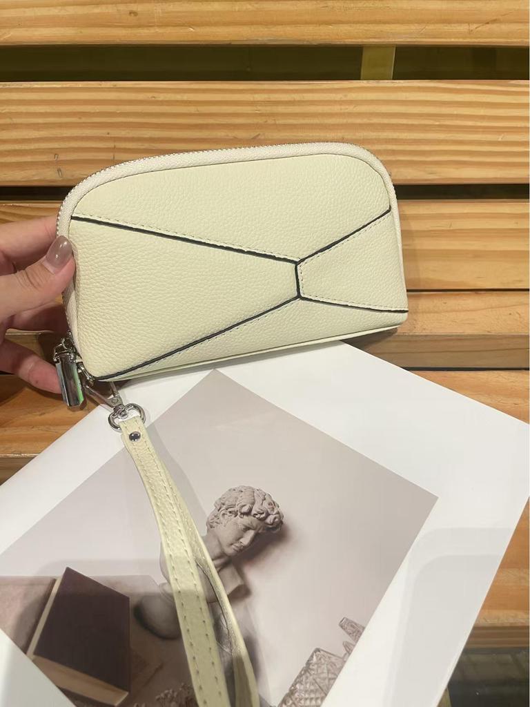 Genuine Leather Women's Wristlet Clutch Handbag & Card Holder