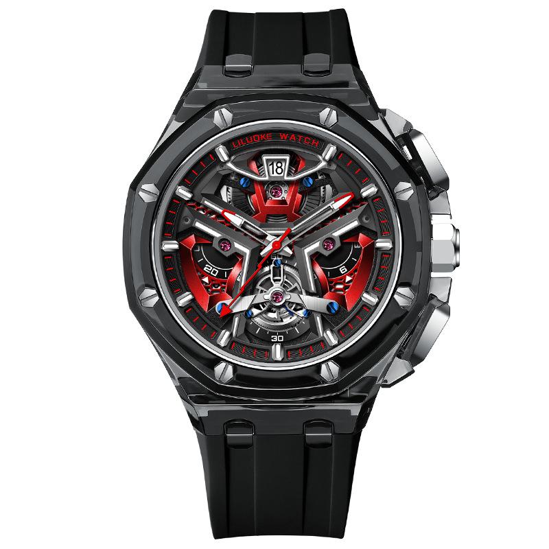 SVJ Men's Watch High-grade Three-dimensional Hollow Carving Sense Luminous Watch Waterproof Quartz Men's Watch