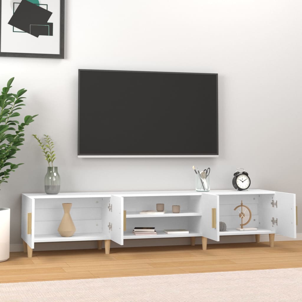 Vidaxl TV Cabinet, White, 180X31.5X40 Cm, Wood-Based Material