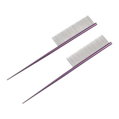 Practical Stainless Steel Pet Flea Comb Non-rust Dense Tooth Dog Grooming Comb Colorful Pet Hair Comb for Dogs Puppy Cats