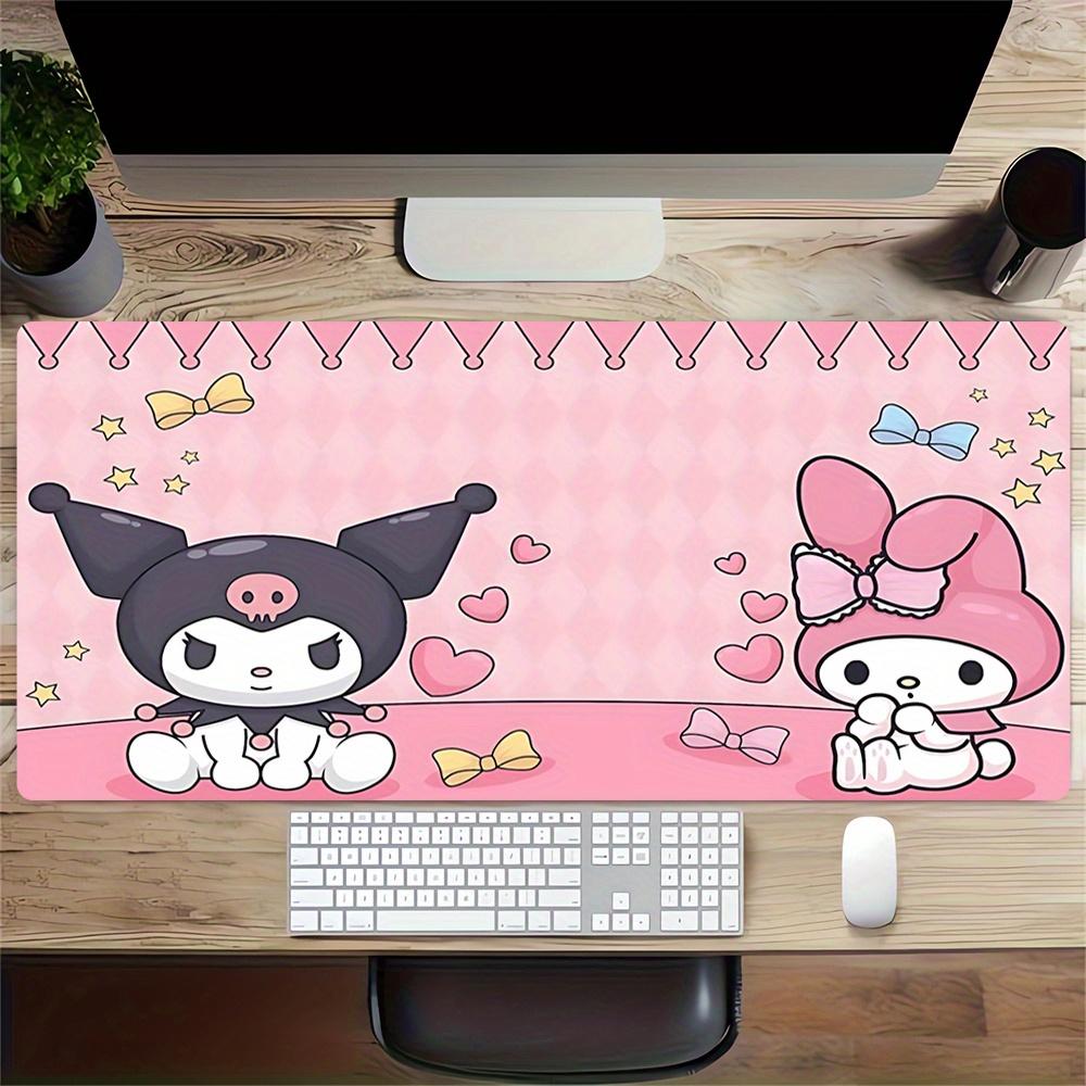 Kuromi, My Melody Themed XXL Mouse Pad - Non-slip Rubber Desk Mat for Gaming and Office Use, Multi-Function Keyboard and Mouse Pad, Ideal Gi