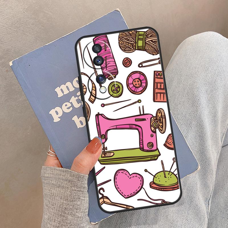 sewing machine tailor pattern Case For Honor Magic 8 Pro 5 6 7 Lite Cover For Honor 200 400 90 70 50 X8a X8b X9a X9b X9c