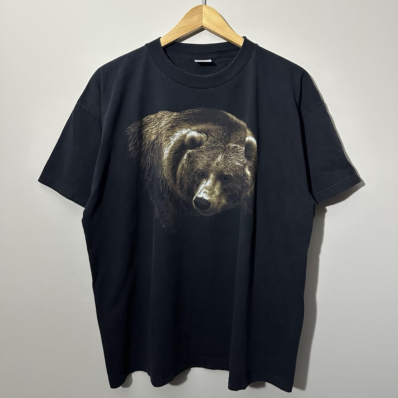 Vintage Grizzly Bear Human I Tees T Mens XXL Black Alstyle Apparel Unisex T-Shirt M