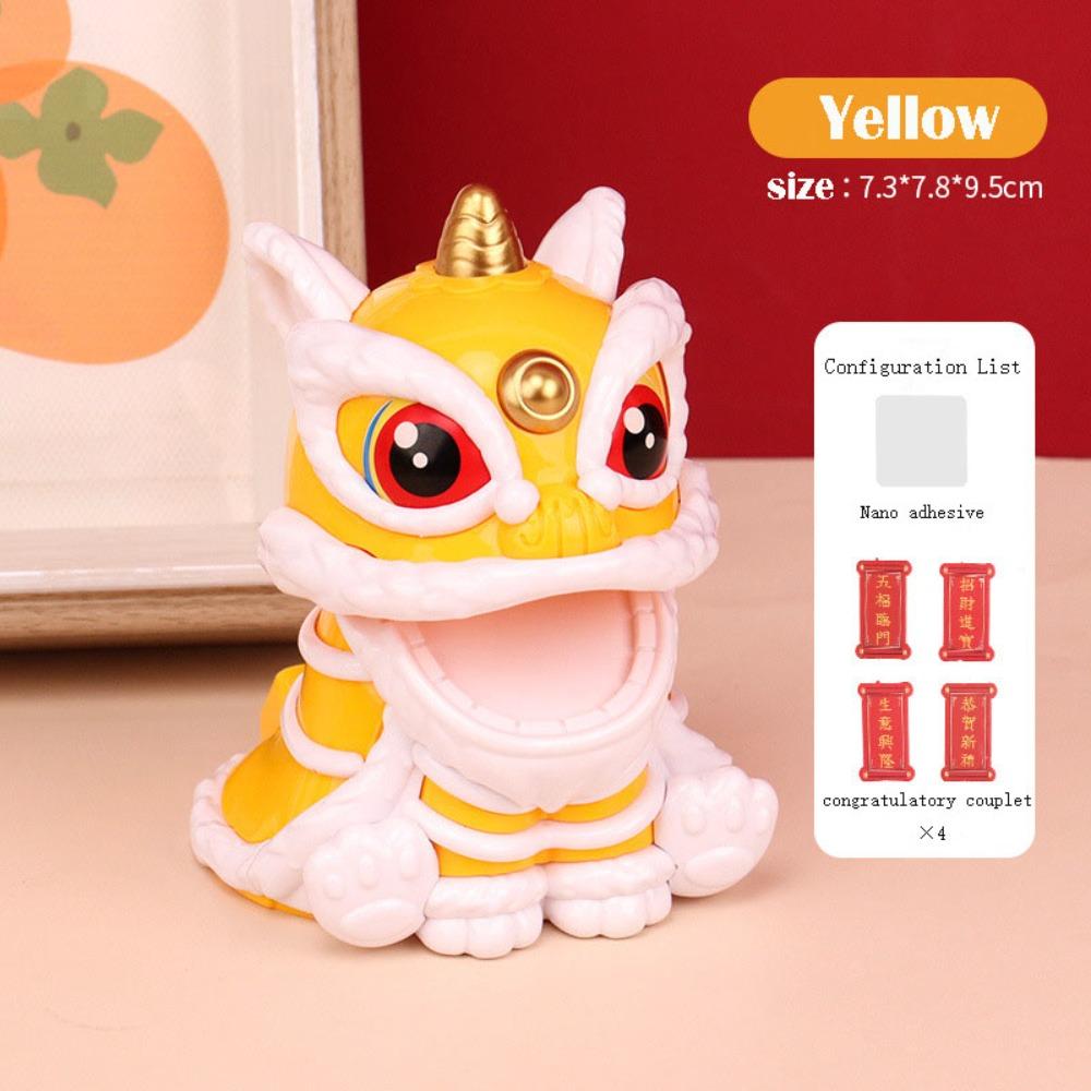 ABS Mascot Lion Car Sculpture  Fit Home Wealth Good Fortune Car Desktop Decor