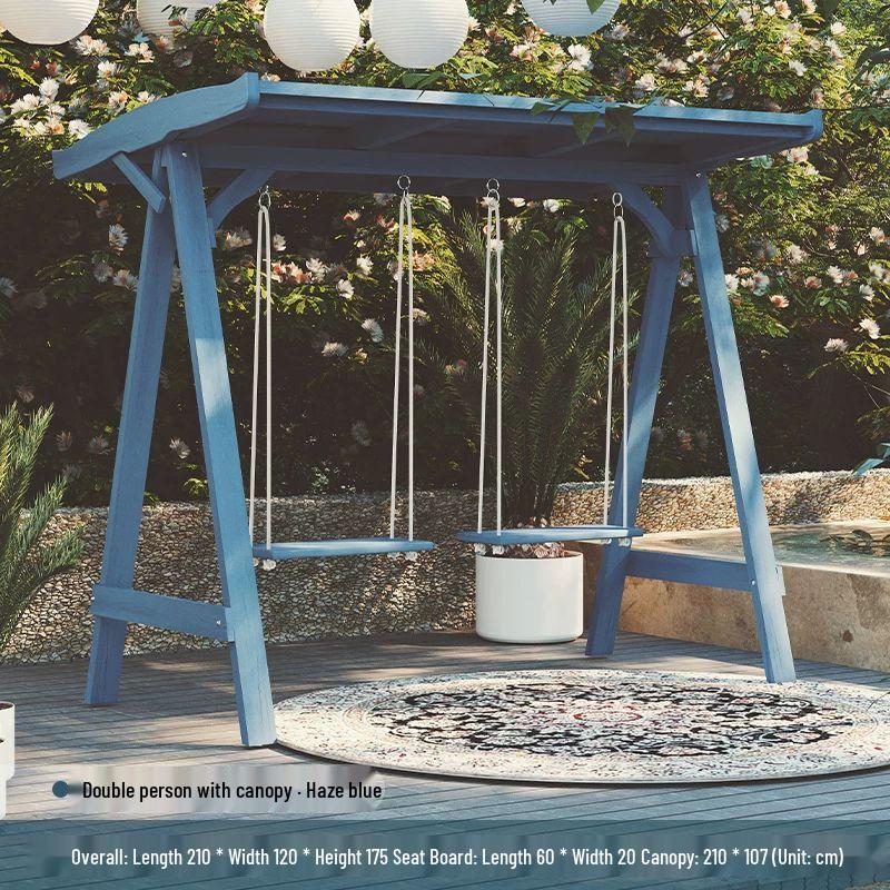 Outdoor Solid Wood Garden Swing Chair