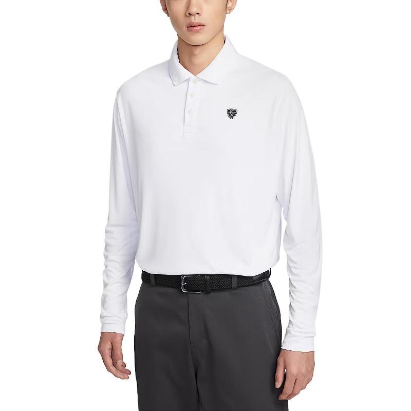 

Nike Dri-Fit Quick-Drying Warm Sweat-Absorbing Solid Color Pullover Golf Shirt Men Tops IB0232-100 L