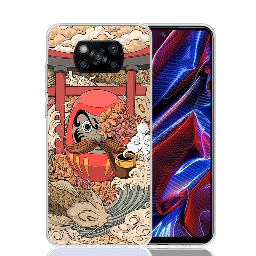 Japanese Pub Wave Anime Arrived Case Phone Cover for Xiaomi Poco X3 Nfc X5 X6 X7 X4 Gt F6 F5 Pro F4 F3 M5S M5 M4 M3 5G Trend Fun