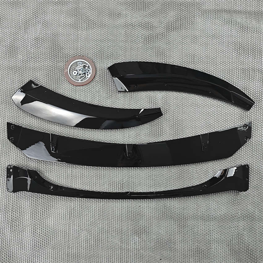 Gloss Black Or Carbon Look Car Front Bumper Lip Splitter For BMW 1 Series E82 E88 2008-2013 Bumper Canard Lip Splitter Body Kit
