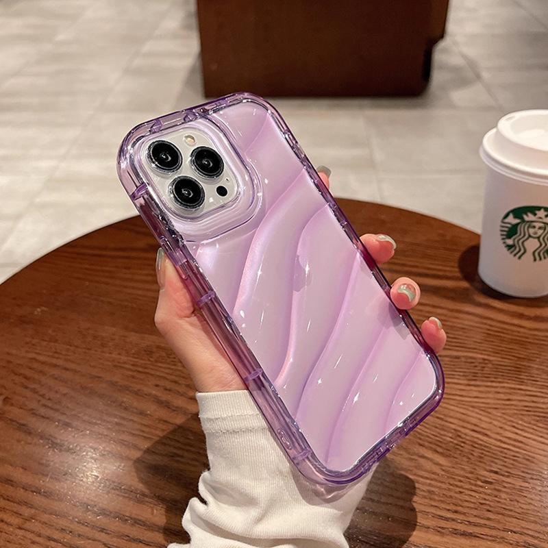Vlnky na vodě Vhodné pro pouzdro na mobilní telefon Apple 14promax IPhone 15 Laserové pouzdro 16 Ochranné pouzdro proti pádu 13