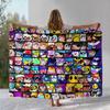 Cartoon B-Brawl Game Flannel Blanket,Ultra Soft Warm Plush Throw for Home Bedroom Bed Sofa Cover Office Camping Picnic Gift