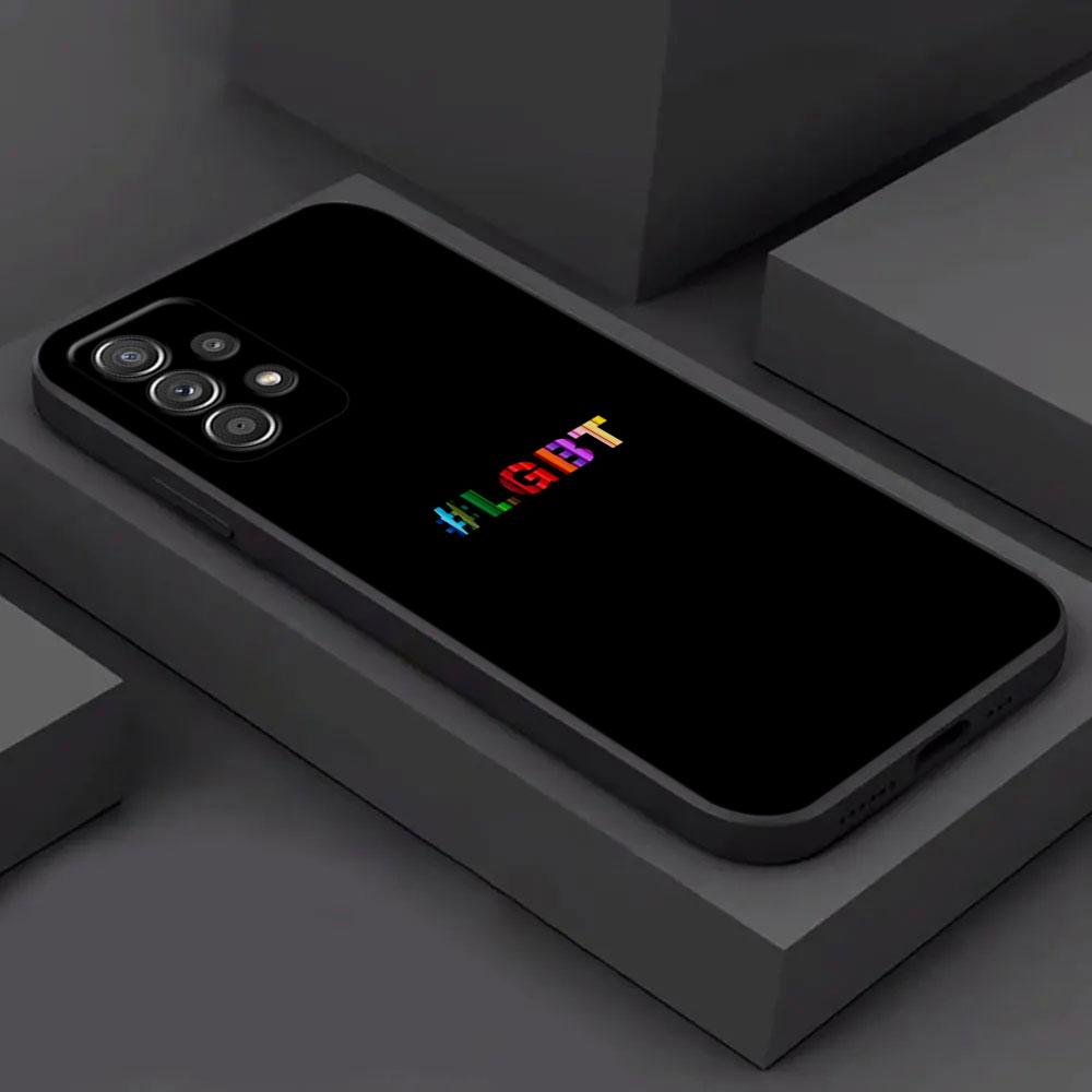 LGBT For Samsung Galaxy A55 Case A54 A52S A53 A51 A34 A35 A33 A32 A50 A72 A71 A30 A7 A9 Case Soft Cover Rainbow Flag Gay Lesbian