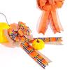 Harvest festival decor bow, party decorative bow, pumpkin ribbon bow