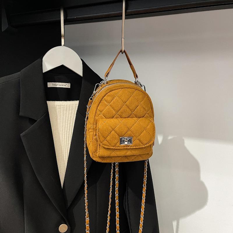 Autumn new diamond chain backpack women's fashion niche leisure student shopping travel backpack