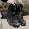 Large Size Military Boots Outdoor Men's Boots Wading Shoes High Top Hiking Boots Wear-resistant Cold Hiking Shoes