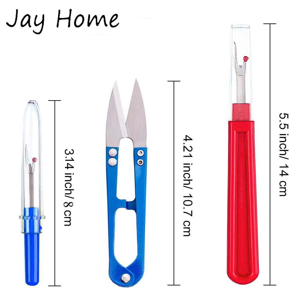 2Pcs Sewing Seam Ripper Thread Seam Remover Stitch Unpicker Thread Cutter Tool with Trimming Scissors DIY Quilting Sewing Tools