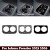 For Subaru Forester 2024 2025 2026 ABS Carbonfiber Interior Center Conlose Rear Row Seat Water Cup Holder Panle Cover Sticker
