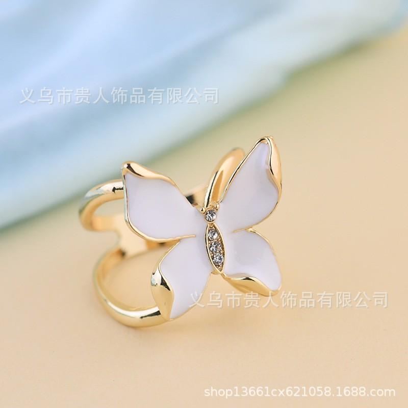 

New Silk Scarf Buckle Dripping Oil Butterfly Square Multi Functional Ring Clothing Corner Shawl Waist Collection Artifact білий