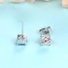 Four-prong Stud Jewelry, Fashionable and Simple, Elegant Silver Needle, Korean Fashion Stud Earrings on Instagram