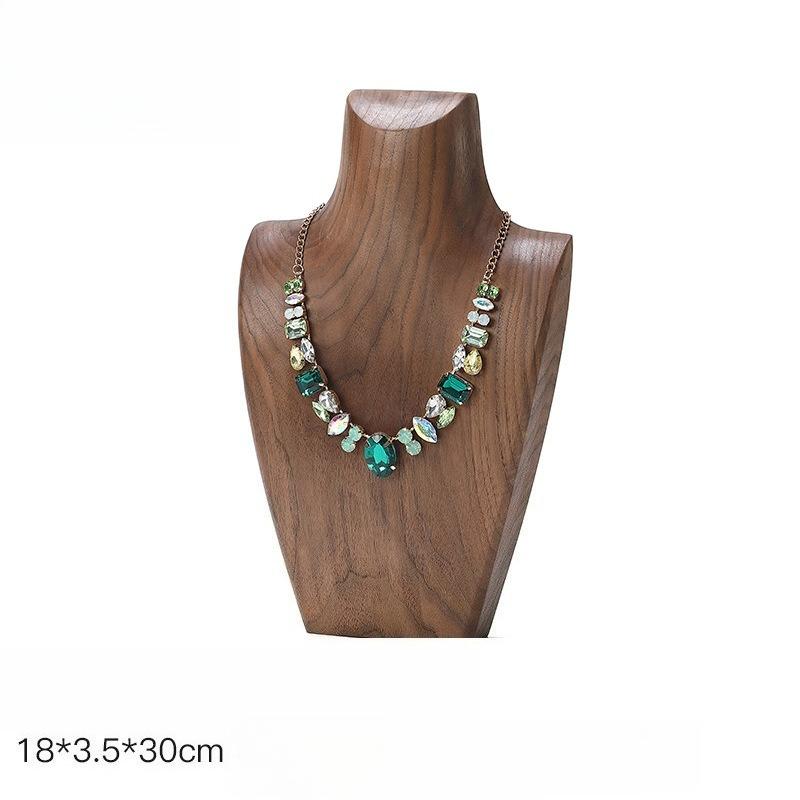 Wooden Model Jewelry Rack Jeweler Necklaces Displays Dedicated Holder Necklace Counter Display Shelf Jewellery Storage Stand