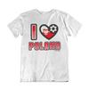 Adult or Kids I LOVE POLAND Football TShirt 2024 Polish World Cup Cotton