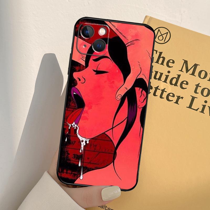 Sexy Lady Red Lips Girls Bikini Silicone Phone Case For iPhone 17 Pro Max 17 Air 17Pro Protector Shockproof Cover