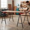 2-Piece set sawhorse, craftsman stand, load capacity up to 250 kg, metal, red