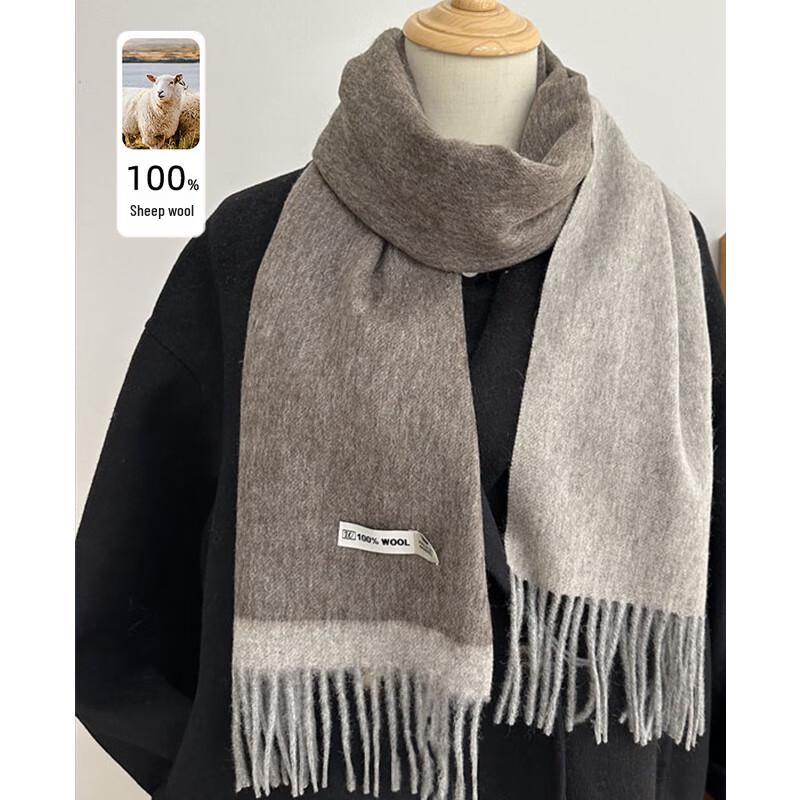 VICTORIA&VERA Wool Blend Tassel Scarf