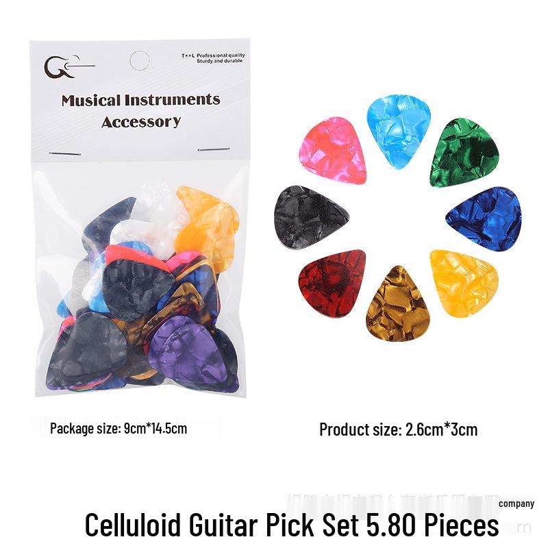 Langlebige Celluloid ABS Gitarrenplektren in transparenter Tasche - Personalisiertes Design