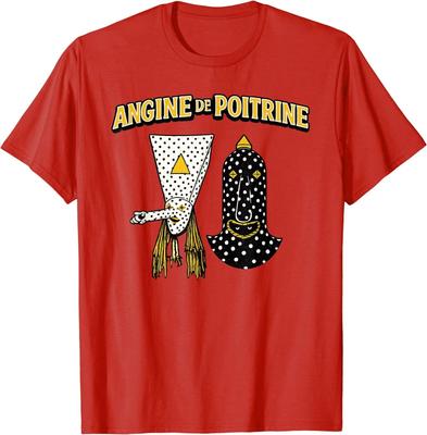 חולצת טי וינטג' להקת Angine De Poitrine למעריצי מוזיקה, חולצת טי עם מסכה