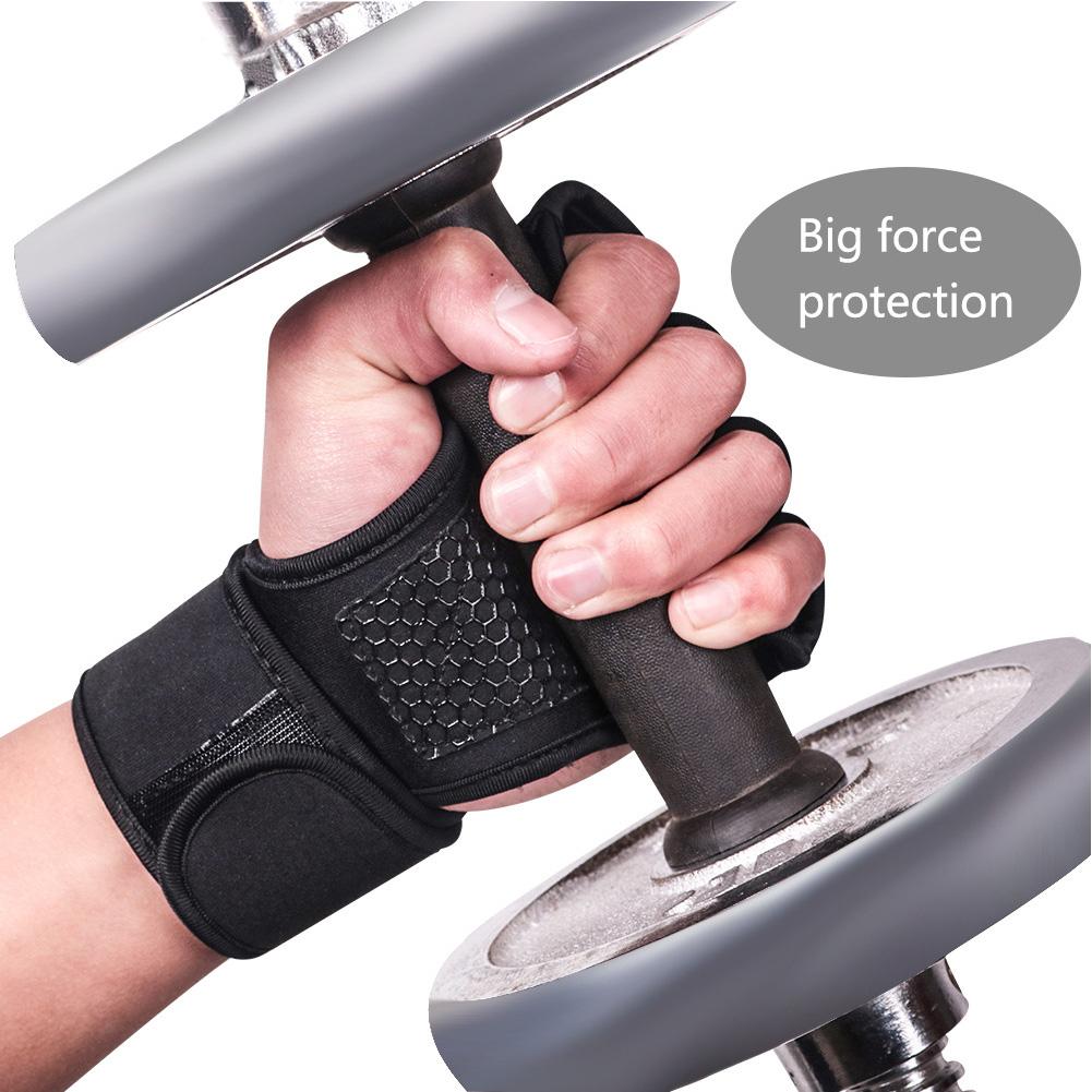 Weight Lifting Fitness Gloves With Wrist Wraps Full Palm Protection Gym Workout Gloves Power Lifting Equipment