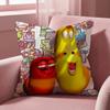 Funny L-Larva Cushion Cover Multi-Scene Pillow Cover for Home & Car - Reversible, Soft & Durable for Daily Use