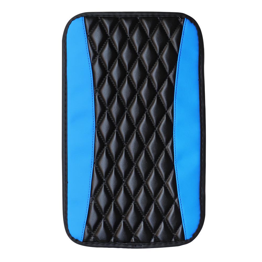 Car armrest cushion center control cushion Car interior accessories PU leather embroidered three-dimensional lattice cushion