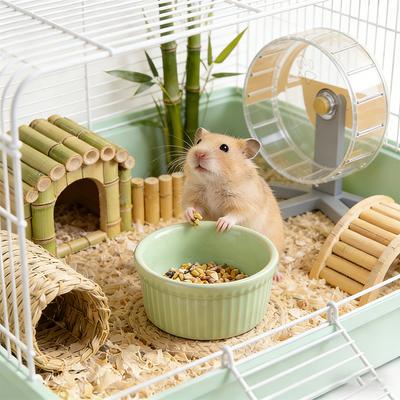 Ceramic Hanging Feeding Bowl Anti-tip Mini Food Water Dish for Hamster Syrian Hamster Parrot Small Pet Supplies Wholesale