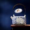 Yi Hu De Blue and White Ceramic Teapot
