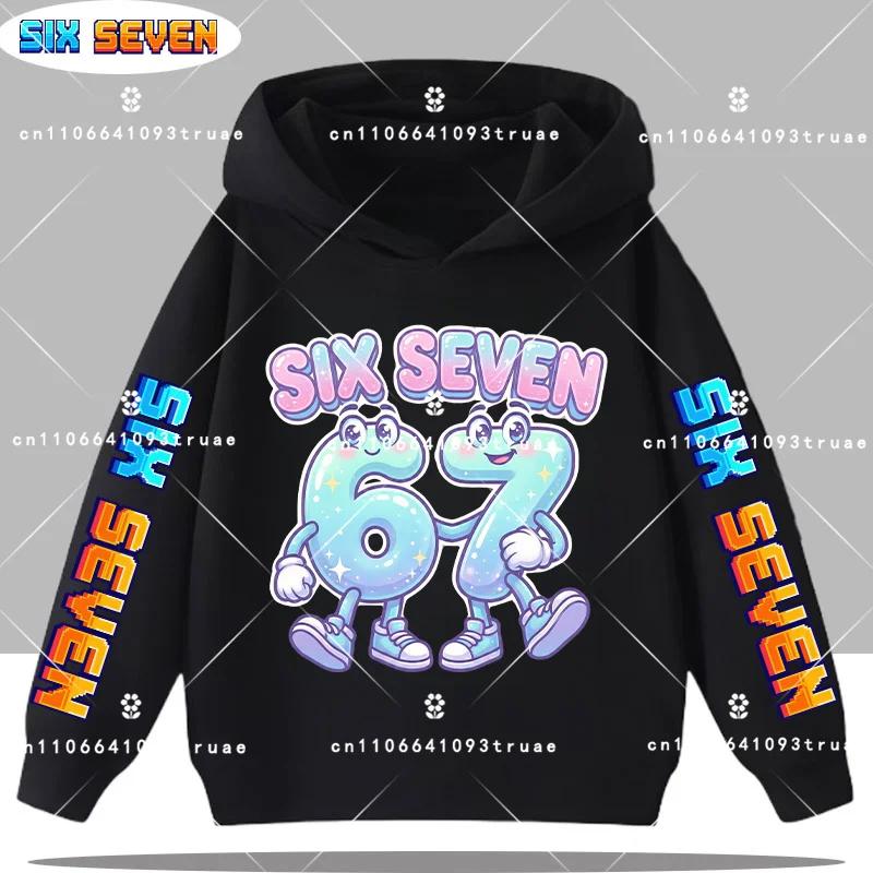 Bruh 67 Six Seven Funny Brainrot Meme Children's Hoodie Boys Girl Hooded Pullover Hiphop Streetwear Soft Casual Warm Sweatshirt