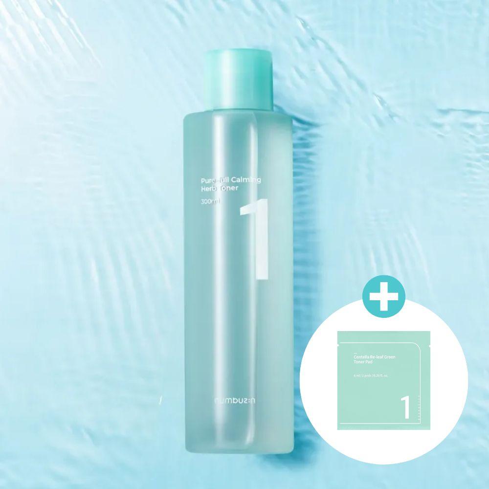 Numbuzin No.1 Pure-Full Calming Herb Toner 300ml – Herbal Soothing, Skin Refresh, Korean