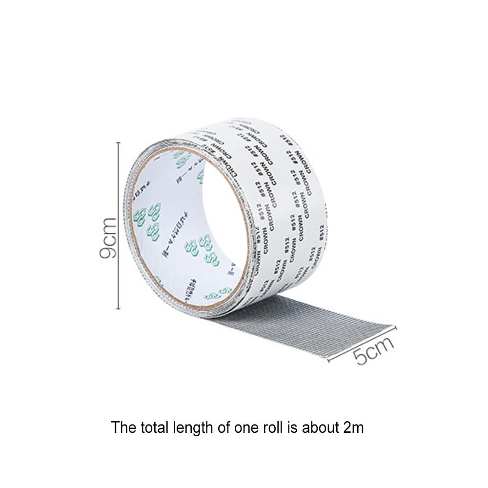 Strong Adhesive Screen Repair Tape Self-Adhesive Screen Window Repair Patch for Doors Window Fiberglass Mesh Screen Repair Tape