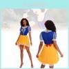 Elegant Halloween Snow White Dress Cosplay Costume For Adults With Accessories