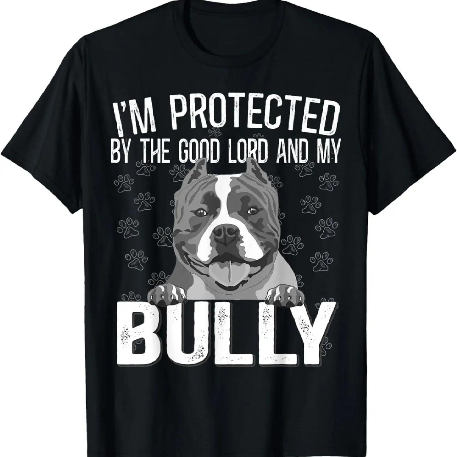 Bully XL Pitbull Protected by The Lord And My American Bully T-Shirt XXXXXL разноцветный
