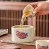 Golden And Jade Full Of Tea Washing Ceramic Kung Fu Tea Set Accessories Retro Home Office Tea Residue Tank Cup Washing Tea Ceremony Accessories