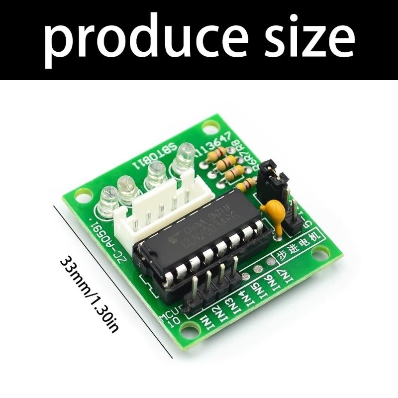 High Reliability Stepper Motor Driver Board ULN2003 and 5V Stepper Motor Kit Featuring LED Status Light Standard Plug Interfaces